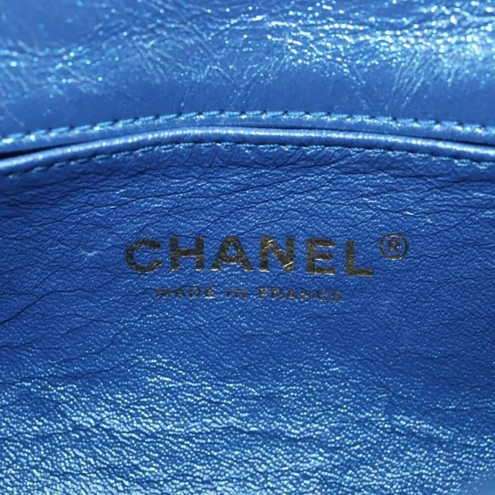 Chanel Matelasse Calfskin Chain Shoulder Bag Blue